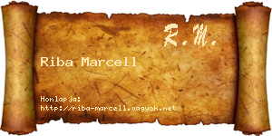 Riba Marcell névjegykártya